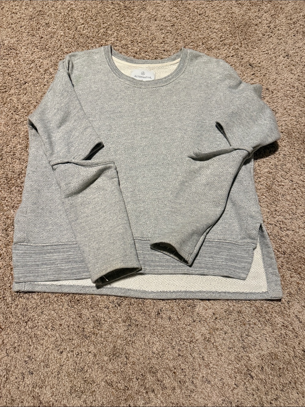 Alternative Apparel Light Heather Gray Crewneck Sweatshirt